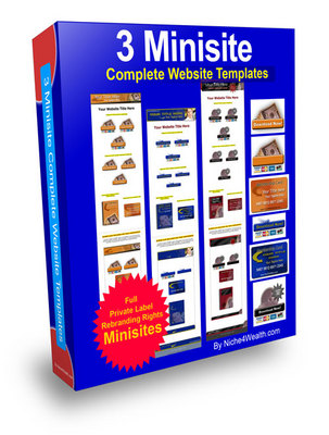 Product picture 3 Minisite website template package PLR